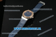 Hublot Classic Fusion Miyota 9015 Automatic Rose Gold Case with Navy Blue Dial Stick Markers and Navy Blue Genuine Leather Strap