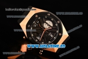 Audemars Piguet Royal Oak Offshore Chrono Miyota Quartz Rose Gold Case with Black Dial and PVD Bezel