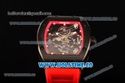 Richard Mille RM 038 Asia Automatic PVD Case with Skeleton Dial and Red Rubber Strap