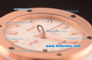 Hublot Big Bang Hub4100 Rose Gold Case with White Dial and White Rubber Strap-1:1 Original