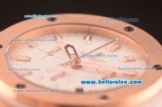 Hublot Big Bang Hub4100 Rose Gold Case with White Dial and White Rubber Strap-1:1 Original