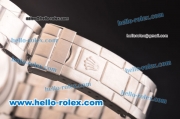 Rolex Submariner Automatic Movement Silver Case with Black Dial and Bezel-Orange Marker