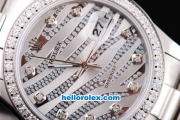 Rolex Datejust Oyster Perpetual with Diamond Bezel,Diamond Crested Dial and Diamond Marking