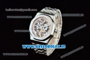 Audemars Piguet Royal Oak Skeleton Tourbillon Swiss Tourbillon Manual Winding Steel Case Skeleton Dial With Dots Markers Steel Bracelet