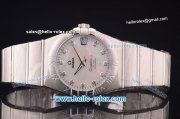 Omega Constellation Co-Axial Swiss ETA 2824 Automatic Full Steel Case with White MOP Dial and Diamond Markers