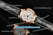 Cartier Ballon Bleu De Medium Chrono Miyota Quartz Rose Gold Case with White MOP Dial and Diamonds Markers