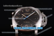 Panerai PAM 524 Luminor 1950 Chrono Flyback Clone P.9000 Automatic Steel Case with Black Dial and Yellow Stick/Arabic Numeral Markers - 1:1 Original (KW)