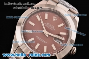 Rolex Datejust II Asia 2813 Automatic Steel Case with Brown Dial and White Stick Markers - ETA Coating Super LumiNova