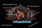 Dietrich OT-2 Miyota 82S7 Automatic PVD Case wtih Four layered Dial and Black Leather Strap - Pink Hands