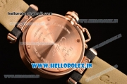 Cartier Pasha C Swiss Quartz Rose Gold Case with Silver Dial and Diamonds Bezel