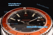 Omega Seamaster Planet Ocean 8500 Clone Automatic Steel Case with Steel Strap Black Dial Stick Markers 1:1 Clone