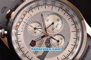 Tag Heuer Mikrogirder 2000 Chronograph Miyota Quartz Rose Gold Case with PVD Bezel and Silver Dial