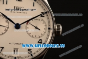 IWC Portuguese Automatic Clone IWC 52010 Automatic Steel Case with White Dial and Black Leather Strap - (AAAF)