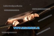 Girard Perregaux 1966 9015 Auto Rose Gold Case with Black Dial and Black Leather Strap