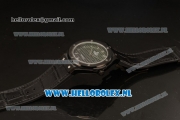 Hublot Classic Fusion 9015 Auto PVD Case with Black Dial PVD Bezel and Black Leather Strap