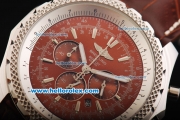 Breitling For Bentley Chronograph Quartz Movement with Brown Dial and Brown Leather Strap