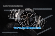 Rolex Daytona Clone Rolex 4130 Automatic PVD Case/Bracelet with Black Dial and Arabic Numeral Markers (BP)