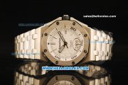 Audemars Piguet Royal Oak Swiss ETA 2836 Automatic Movement Full Steel with White Grid Dial and Stick Markers