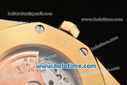 Audemars Piguet Royal Oak Swiss ETA 2824 Automatic Full Yellow Gold with Gold Sitck Markers and Blue Dial - 1:1 Original