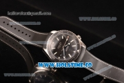 Omega Planet Ocean Clone Omega 8500 Automatic Steel Case with Black Dial White Stick Markers and Black Rubber Strap (EF)