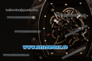 Richard Mille RM 055 Bubba Watson Miyota 9015 Automatic Carbon Fiber Case with Black Dial and Black Rubber Strap