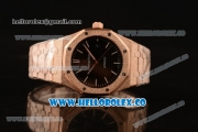 Audemars Piguet Royal Oak 41MM Clone Calibre AP 3120 Automatic Full Rose Gold with Black Dial and Stick Markers (EF)