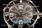 BlancPain Fifty Fathoms 500 Fathoms GT Swiss ETA 8502 Automatic Steel Case with Grey/Black Dial and Black Leather Strap (ZF)