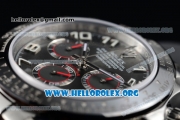 Rolex Daytona Chrono Clone Rolex 4130 Automatic Steel Case with Black Dial Ceramic Bezel and Black Rubber Strap (EF)