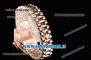 Rolex Datejust Swiss ETA 2671 Automatic Rose Gold Case with Pink Dial Diamonds Markers and Rose Gold Bracelet (BP)