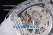 Richard Mille RM 011 Felipe Massa Flyback Chronograph Swiss Valjoux 7750 Automatic Sapphire Crystal Case with Skeleton Dial Blue Inner Bezel and Aerospace Nano Translucent Strap
