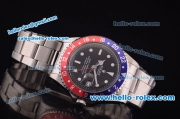 Rolex GMT Master Vintage Asia 2813 Automatic Full Steel and Blue/Red Bezel with Blue Dial- White Markers