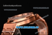 Audemars Piguet Royal Oak 41MM Miyota 9015 Automatic Full Rose Gold with White Dial and Stick Markers (BP)