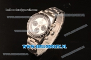 Rolex Daytona Vintage Chronograph OS20 Quartz Steel Case with White Dial and Steel Bracelet