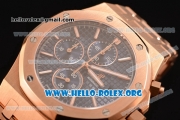 Audemars Piguet Royal Oak Chronograph Miyota OS10 Quartz Rose Gold Case with Blue Dial and Rose Gold Bracelet