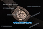 Richard Mille Jean Todt Limited Edition RM 036 Asia Seagull SH Automatic Carbon Fiber Case with Skelton Dial White Markers and Blue Inner Bezel