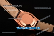 Rolex Day-Date Asia Automatic Rose Gold Case with Diamonds Markers Black Dial - Diamonds Bezel (BP)