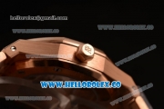 Audemars Piguet Royal Oak 41MM Clone AP Calibre 3120 Automatic Rose Gold Case with Black Dial and Rose Gold Bracelet - (EF)