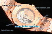 Audemars Piguet Royal Oak Swiss ETA 2824 Automatic Full Rose Gold with Sitck Markers and Black Dial - 1:1 Original