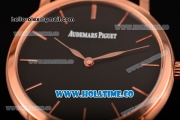 Audemars Piguet Jules Audemars Miyota 9015 Automatic Rose Gold Case with Black Dial and Stick Markers