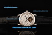 A.Lange&Sohne Glashutte Swiss Tourbillon Manual Winding Movement with White Dial and Leather Strap