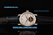 A.Lange&Sohne Glashutte Swiss Tourbillon Manual Winding Movement with White Dial and Leather Strap