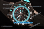 Richard Mille RM028 Swiss Valjoux 7750 Automatic PVD Case with Skeleton Dial and Blue Inner Bezel