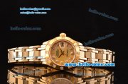 Rolex Datejust Lady Pearlmaster 2813 Automatic Gold Case with Yellow MOP Dial Diamond Markers and Yellow Gold Strap ETA Coating