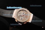 Hublot Big Bang Limited Edition Swiss Valjoux 7750 Automatic Movement Rose Gold Case with Grey Dial