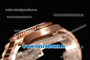 Rolex GMT-Master II Swiss ETA 2836 Automatic Rose Gold Case Black Dial With Dots Markers Rose Gold Bracelet - 1:1 Original( BP)