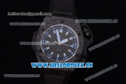 Hublot King Power Diver Oceanographic 4000 Clone HUB4100 Automatic Carbon Fiber Case with Black Dial and Stick Markers