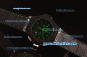 Hublot Big Bang Miyota OS20 Quartz PVD Case with Black Dial and Green Markers