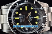 Rolex Submariner Vintage Tiffany & Co Asia 2813 Automatic Steel Case with Black Dial Yellow Dots Markers and Steel Bracelet