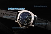 Panerai Luminor Regatta Pam 308 Automatic Movement Blue Dial with Green Dot Markers and Black Rubber Strap