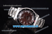 Rolex Submariner Vintage 1950's Asia 2813 Automatic Stainless Steel Case/Bracelet with Brown Dial and Dot Markers